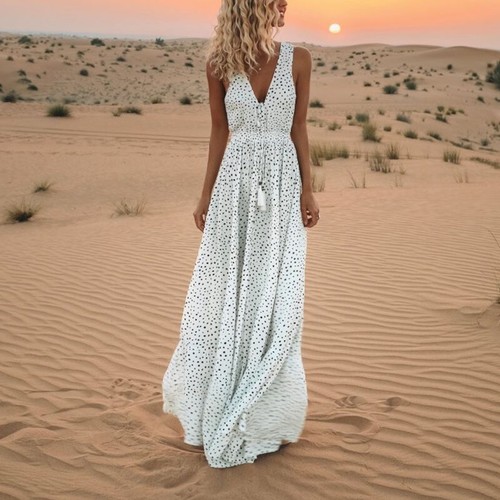 Women sleeveless polka - sleeveless, dots